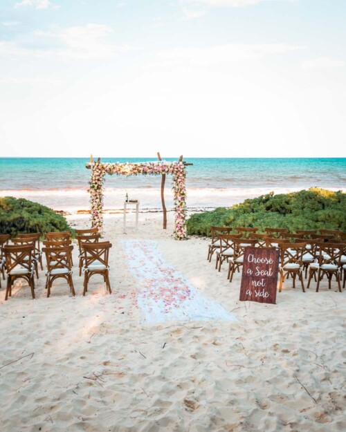 weddings tulum beaches seaweed