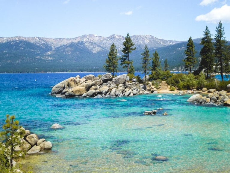 Map Of Lake Tahoe Beaches – piscoandbier