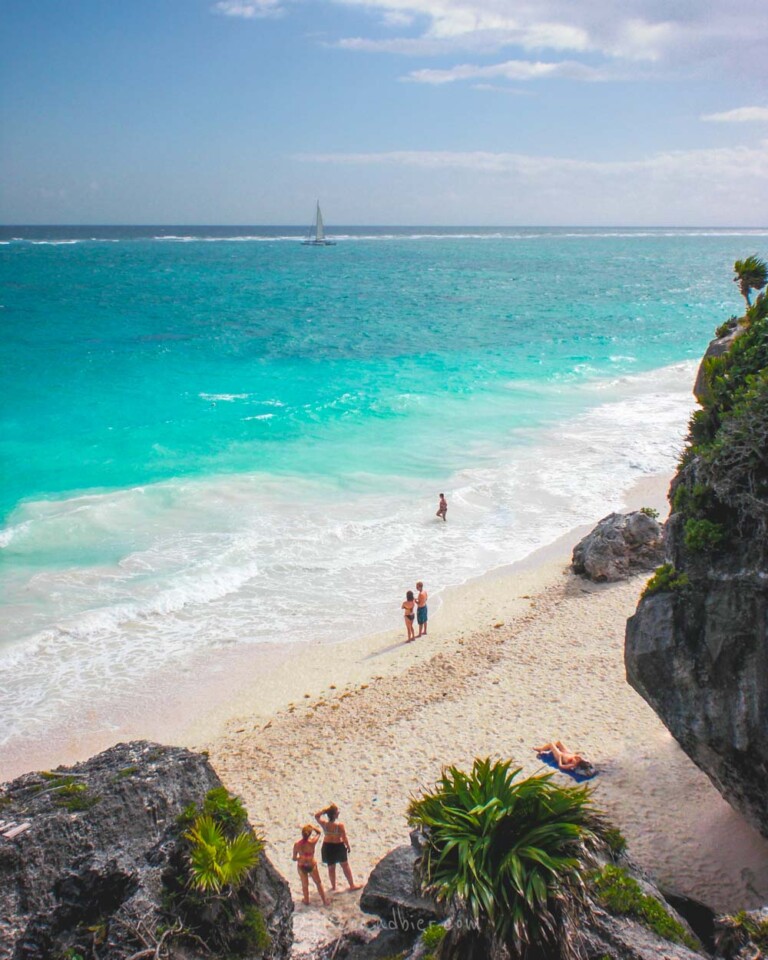 public beach in tulum mexico